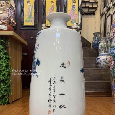 Bình vẽ tay phỏng cổ Quan Công